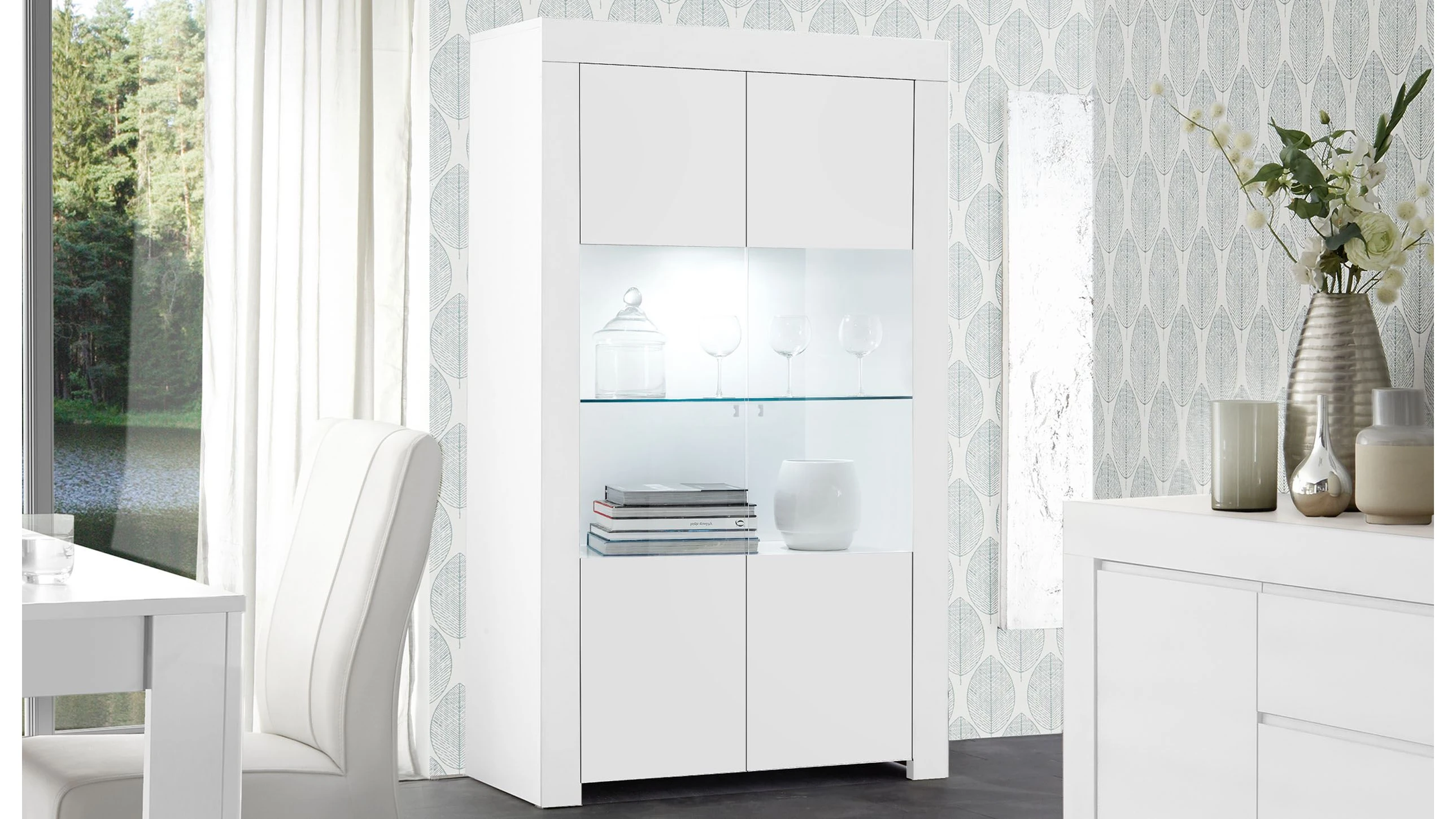 Vetrina 2 ante L 110 cm H 186 cm - newport 